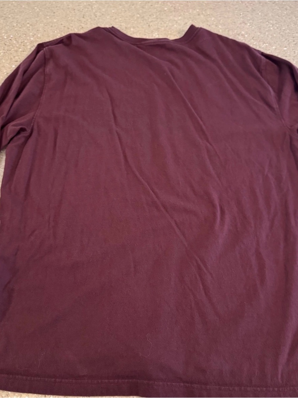 Carhartt Men’s Maroon Long-Sleeve Pocket Tee - Picture 6 of 9